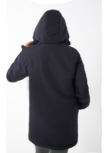 Kadın Lacivert Içi Polarlı Su ve Rüzgar Geçirmez Kapüşonlu Kışlık Mont & Kaban & Parka fırsatları