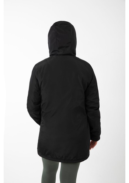 Kadın Siyah Içi Polarlı Su ve Rüzgar Geçirmez Kapüşonlu Kışlık Mont & Kaban & Parka fırsatları