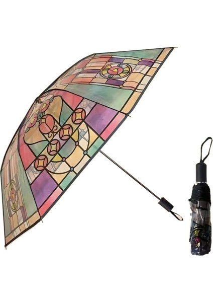Şemsiye 23 Inç Cam Şemsiye Şeffaf Güneşli Şemsiye (Yurt Dışından)