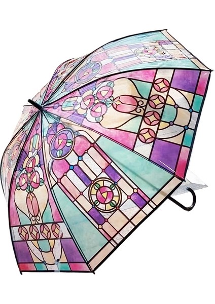 23 Inç Cam Şemsiye Yetişkin Düz Şeffaf Şemsiye (Yurt Dışından)
