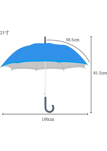 23 Inç Cam Şemsiye Yetişkin Düz Şeffaf Şemsiye (Yurt Dışından) fiyatları