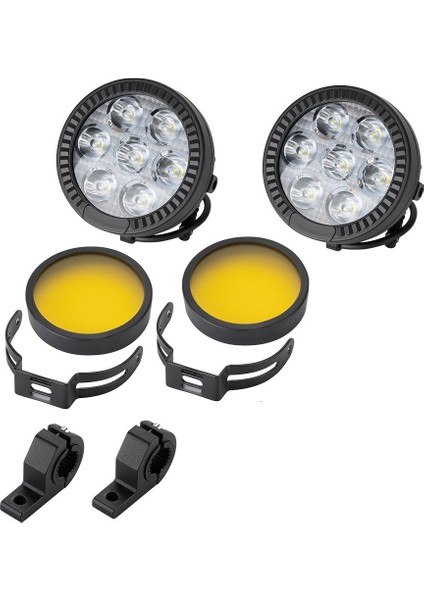 Motosiklet LED Sis Farı Yüksek Performans Metal Gövde D7 LED Enduro Gs Serileri Uyumlu 2 Adet Set