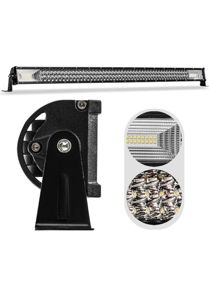 Off Road LED Bar 3 Sıra 81 cm 50 Watt Beyaz Sarı Mod