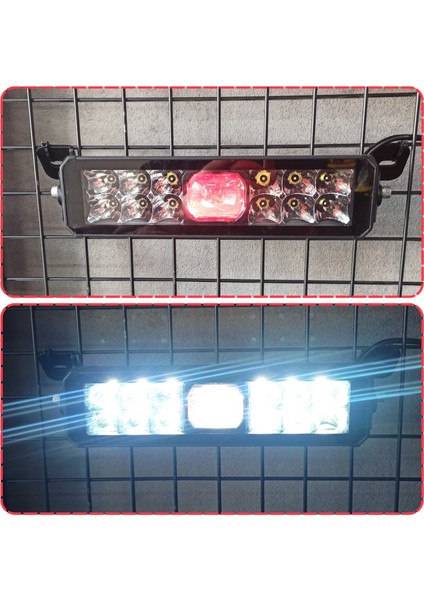 Off-Road Premium 30 cm Tampon Kaput LED Bar Beyaz Işık Projektör Kırmızı Gündüz LED Metal 12-24V fiyatları
