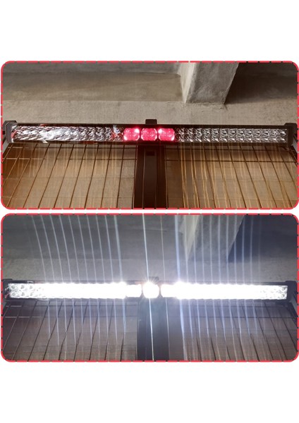 Off-Road Premium Tavan LED Bar 105 cm Beyaz Işık Projektör Kırmızı Göz Gündüz LED Metal Gövde fiyatları