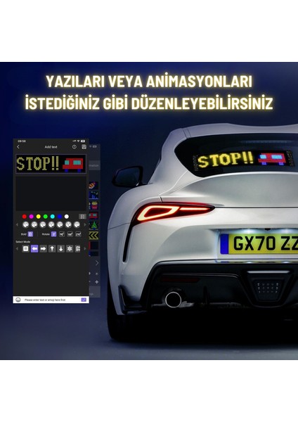 Rgb LED Matrix Panel Dijital Ekran 37X9 cm App Kontrollü Kumandalı 16X64 LED Animasyon Kayan Ekran fırsatları
