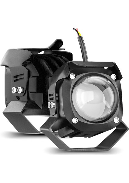 Motosiklet Sis Farı Lazer LED Beyaz Sarı Renk Metal Kasa 2 Adet Takım Motosiklet Aksesuar Lamba fiyatları