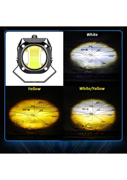 Motosiklet Sis Farı Lazer LED Beyaz Sarı Renk Metal Kasa 2 Adet Takım Motosiklet Aksesuar Lamba modelleri