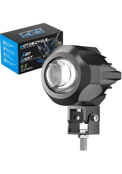 Motosiklet Sis Farı Spot LED Beyaz Sarı Renk Metal Kasa 2 Adet Takım Motosiklet Ekipman Lamba