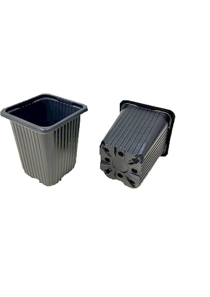 100 Adet Kare Saksı, Ebat 8X8X9, Vakum Saksı, Üretim Saksısı
