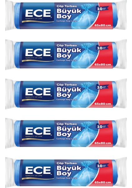 Çöp Torbası Büyük 10 Lu x 5 Adet