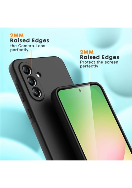 Samsung Galaxy A36 Kılıf Kamera Korumalı Renkli Yumuşak Mat Silikon + 9h Ekran Koruyucu Cam Set 2in1