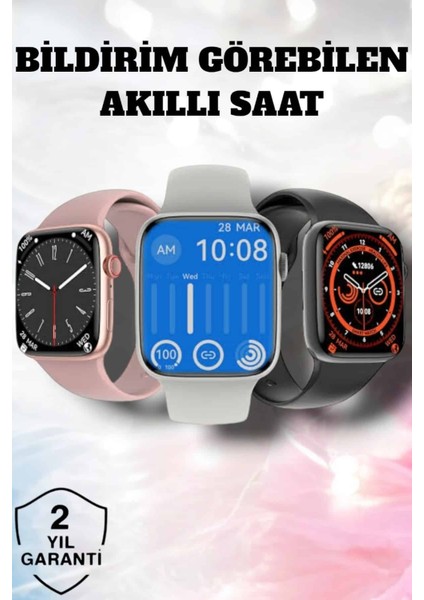 Akıllı Saat Adım Sayar, Kalp Atışı Izleme Dokunmatik Bluetooth Bağlantılı