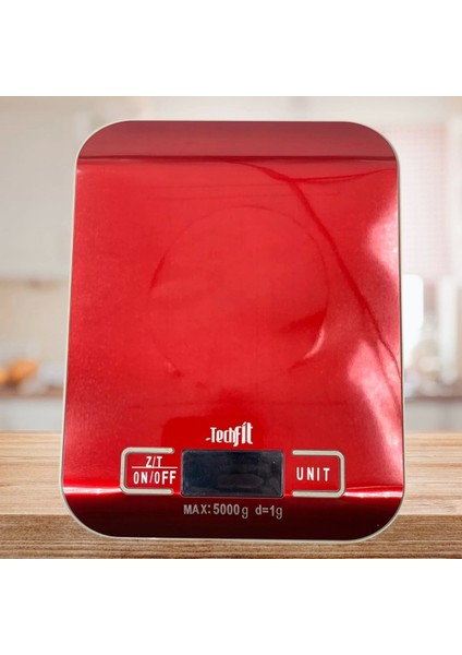 Tf 1002 Hassas Ölçümlü Maksimum 5 kg Kapasiteli LED Ekran Platin Dijital Mutfak Tartısı (4172)