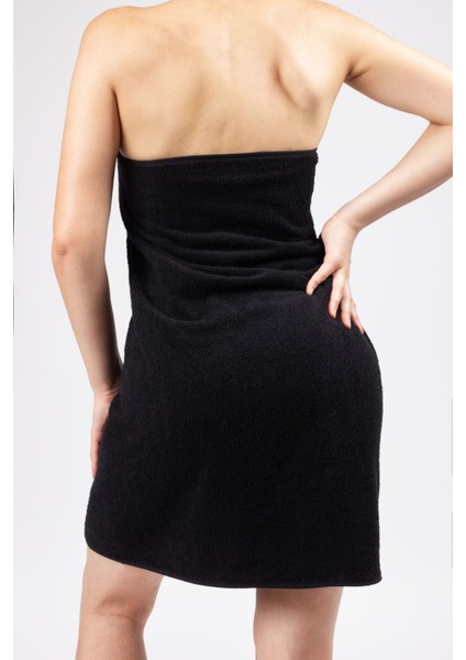 Siyah %100 pamuklu havlu 70x140 cm, banyo ve plaj kullanımı için ideal fırsatları