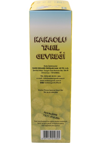 Glutensiz Kakaolu Tahıl Gevreği 500 Gr. fiyatları