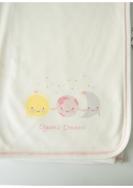 Organik New Dreams Çift Kat Battaniye Pembe