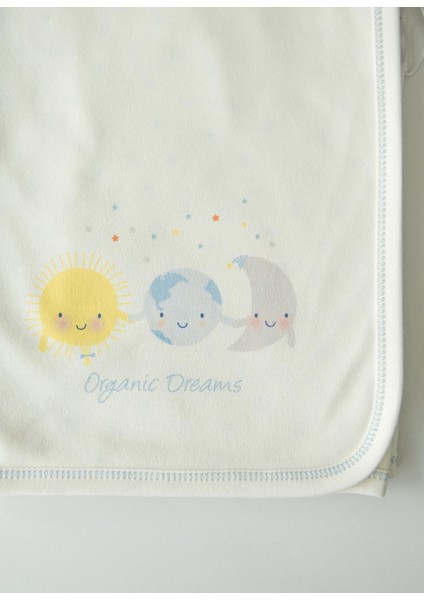 Organik New Dreams Çift Kat Battaniye Mavi modelleri