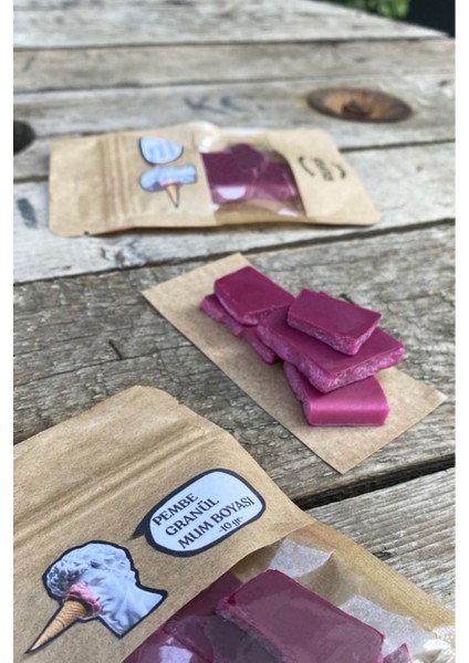 Pembe Granül Mum Boyası 10 Gram