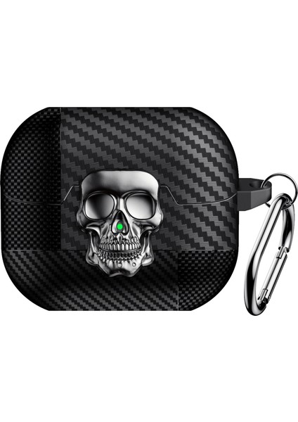 Samsung Galaxy Buds3 Pro / Buds3 Tpu + Karabinalı Metal Kulaklık Kapağı (Yurt Dışından)