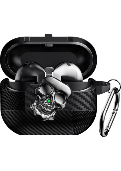 Samsung Galaxy Buds3 Pro / Buds3 Tpu + Karabinalı Metal Kulaklık Kapağı (Yurt Dışından) fiyatları