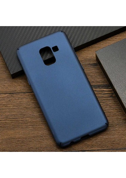 Galaxy A8 2018 Uyumlu Kılıf Renkli Sert Mat Ince 3A Rubber Kapak