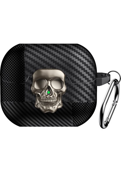 Samsung Galaxy Buds3 Pro / Buds3 Tpu + Karabinalı Metal Kulaklık Kapağı (Yurt Dışından)