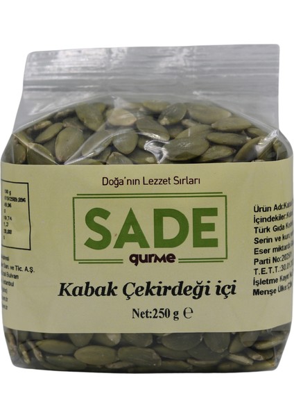 Sade Kabak Çekirdeği İçi 250 gr 4 Lü Paket