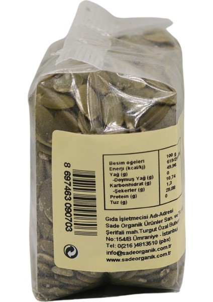 Sade Kabak Çekirdeği İçi 250 gr 4 Lü Paket
