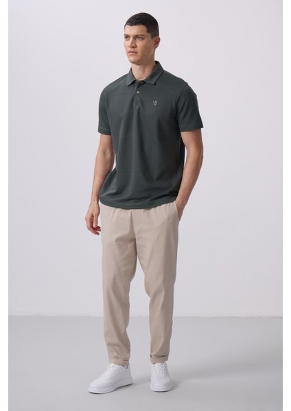 Taş Standart Fit Dokuma Hafif Esnek Chino Pantolon - 82175