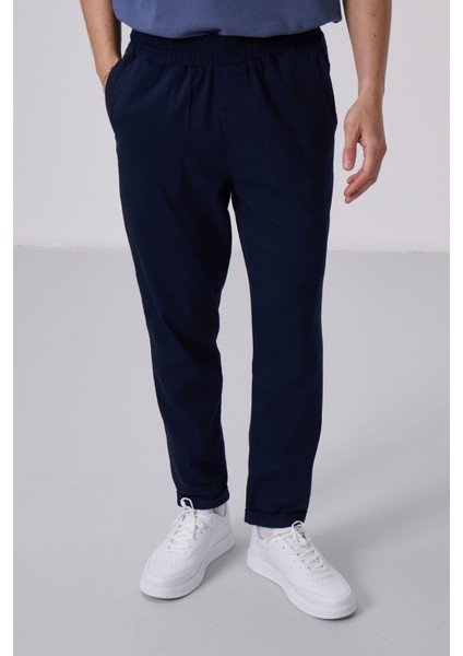 Lacivert Standart Fit Dokuma Hafif Esnek Chino Pantolon - 82175 fırsatları