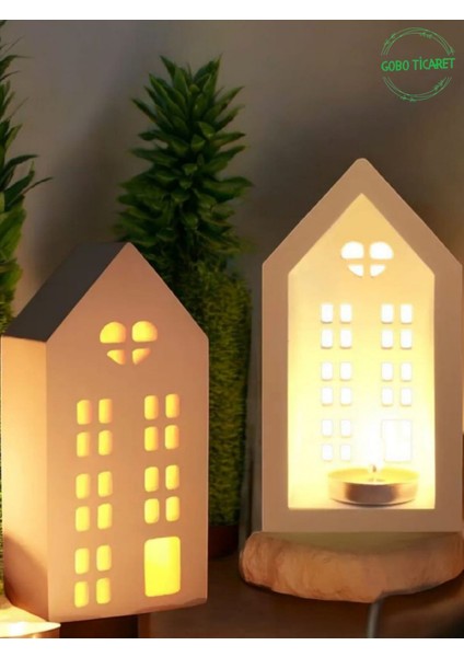 Mum Hediyeli 3'lü Ev Mumluk Seti – Dekoratif Aydınlatma & Şık Ev Dekoru(18,5 cm / 16,1 cm / 12,5 Cm) fiyatları