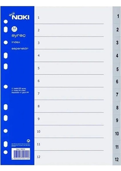 40 Adet 1-12 Rakamlar Ayraç Seperator