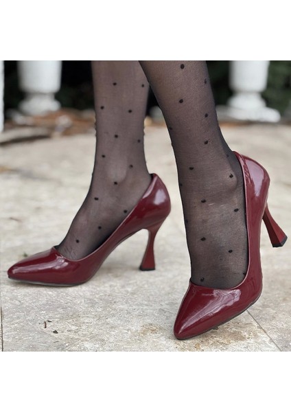 Ulba Bordo Rugan Stiletto Ayakkabı indirimleri