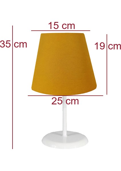Sarı Kumaş Kaplama 2.li Set Yatak Odası Genç ve Çocuk Odası Avize ve Abajur Seti