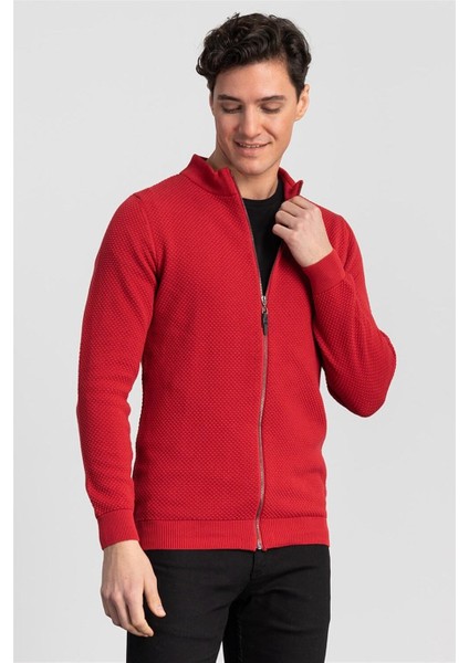 Desenli Yarım Balıkçı Yaka Fermuarlı Erkek Hırka fiyatları