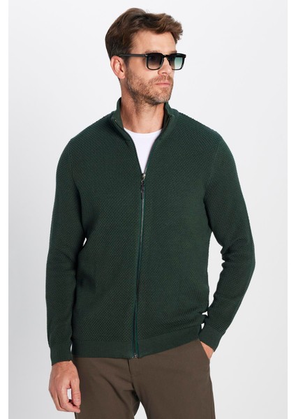 Desenli Yarım Balıkçı Yaka Fermuarlı Erkek Hırka fiyatları