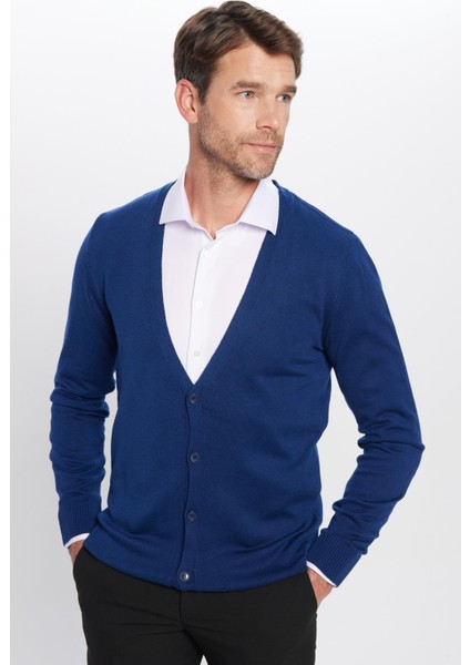 Slim Fit Dar Kesim Düğmeli Düz Pamuk Erkek Hırka fırsatları