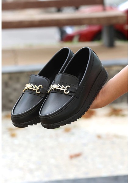 Leyd Siyah Cilt Babet Ayakkabı fiyatları