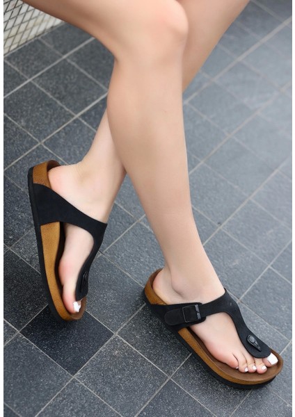 Aksar Siyah Nubuk Parmak Arası Terlik fiyatları