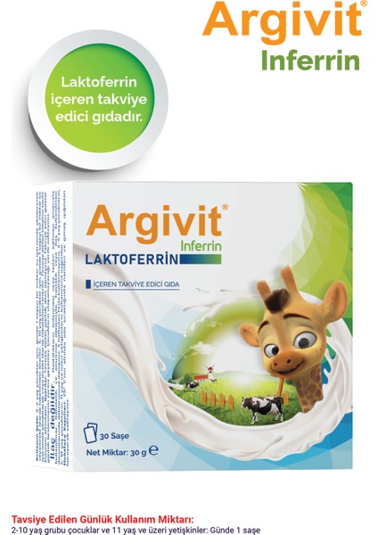 Inferrin Laktoferrin İçeren Takviye Edici Gıda 30 Saşe
