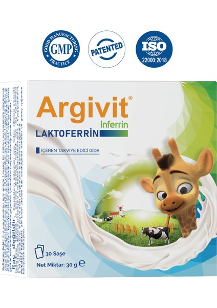 Inferrin Laktoferrin İçeren Takviye Edici Gıda 30 Saşe