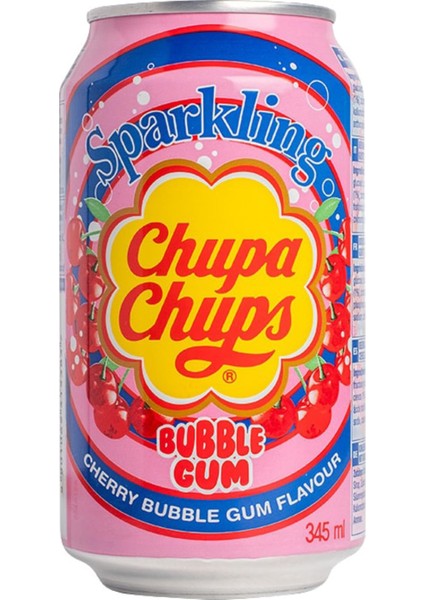 Sparkling Cherry Bubble Gum Flavour - Kiraz ve Sakız Aromalı Gazlı Içecek 345 ml