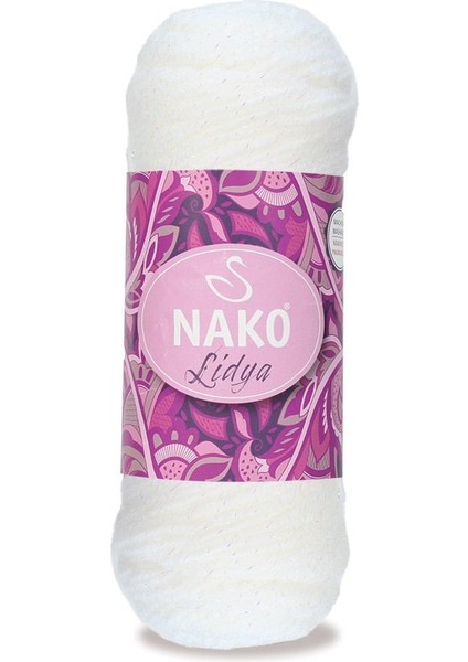 Lidya 98200 Beyaz Simli Örgü Ipi (5 Adet)