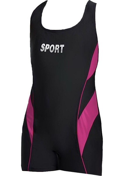 Kız Çocuk Siyah Pembe Şortlu Yüzücü Mayosu fiyatları