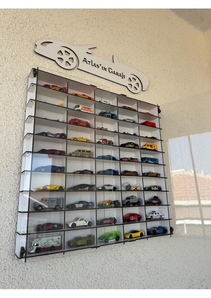 Beyaz Ahşap Plekisi Kapaklı Mini Oyuncak Araba Rafı fiyatları