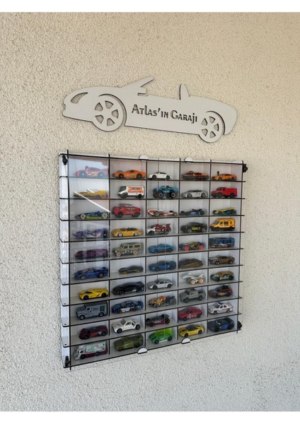 Beyaz Ahşap Plekisi Kapaklı Mini Oyuncak Araba Rafı fırsatları