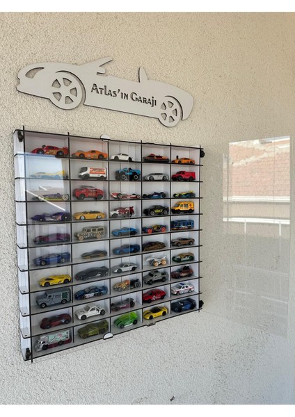 Beyaz Ahşap Plekisi Kapaklı Mini Oyuncak Araba Rafı indirimleri