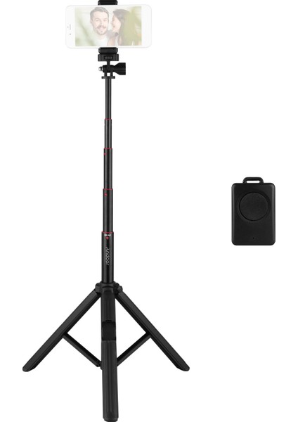 Uzatılabilir Bluetooth Kumandalı 360 Derece Dönebilir Kamera Tripodu (Yurt Dışından)