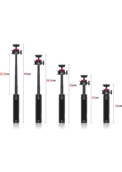 Mt-16 Teleskopik Tripod 360° Döner Küre Başlı 2kg Yük Kapasiteli Soğuk Ayakkabılı Universal Kamera Aparatı (Yurt Dışından)